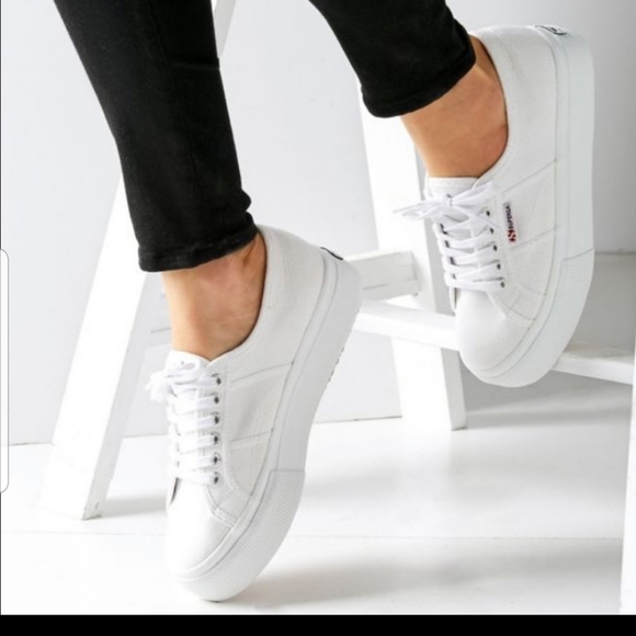 Superga NWT NIB 2790 platform shoes in white! - Picture 3 of 8